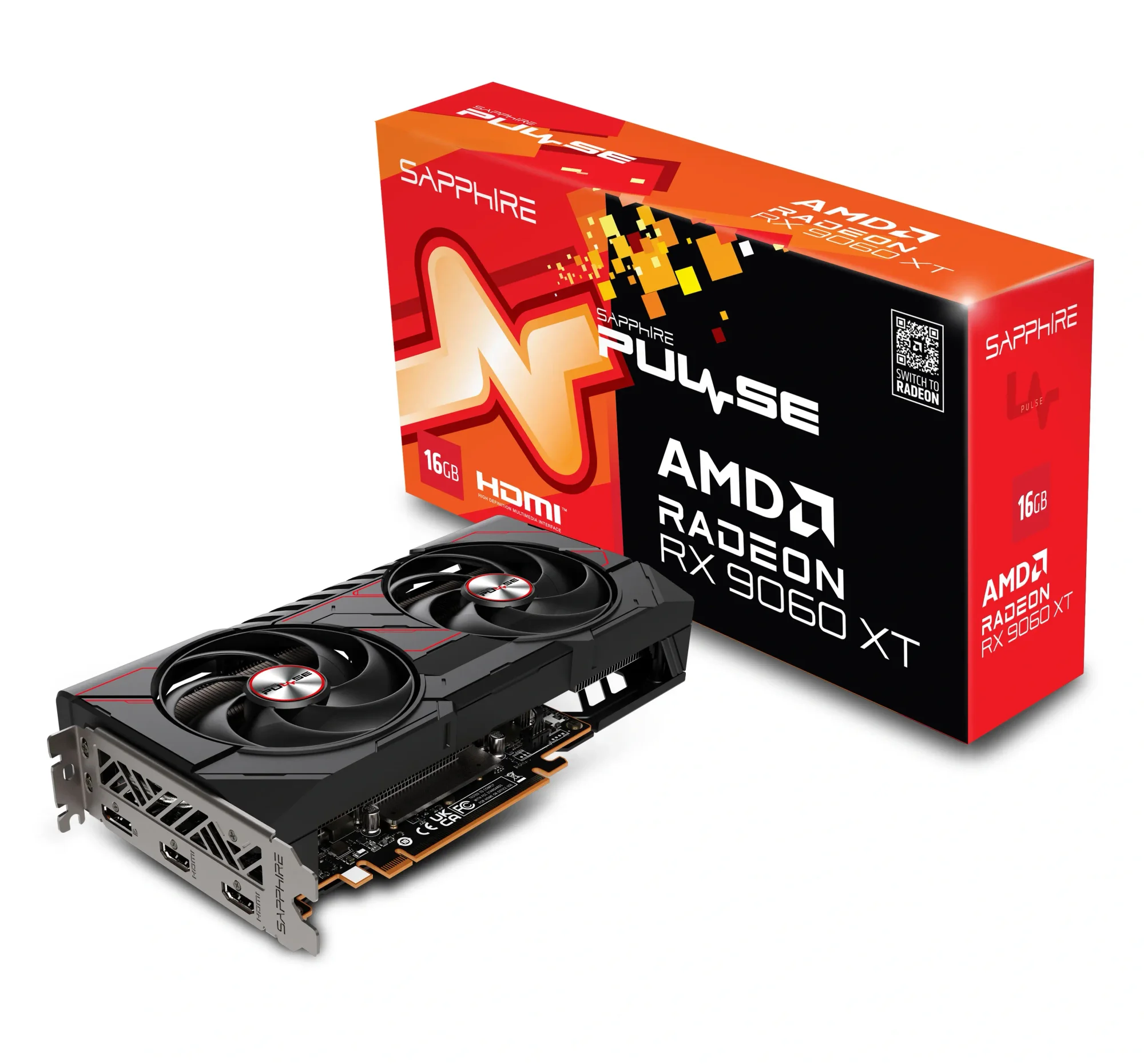 كرت شاشه SAPPHIRE PULSE Radeon RX 9060 XT 16GB GDDR6 Gaming OC