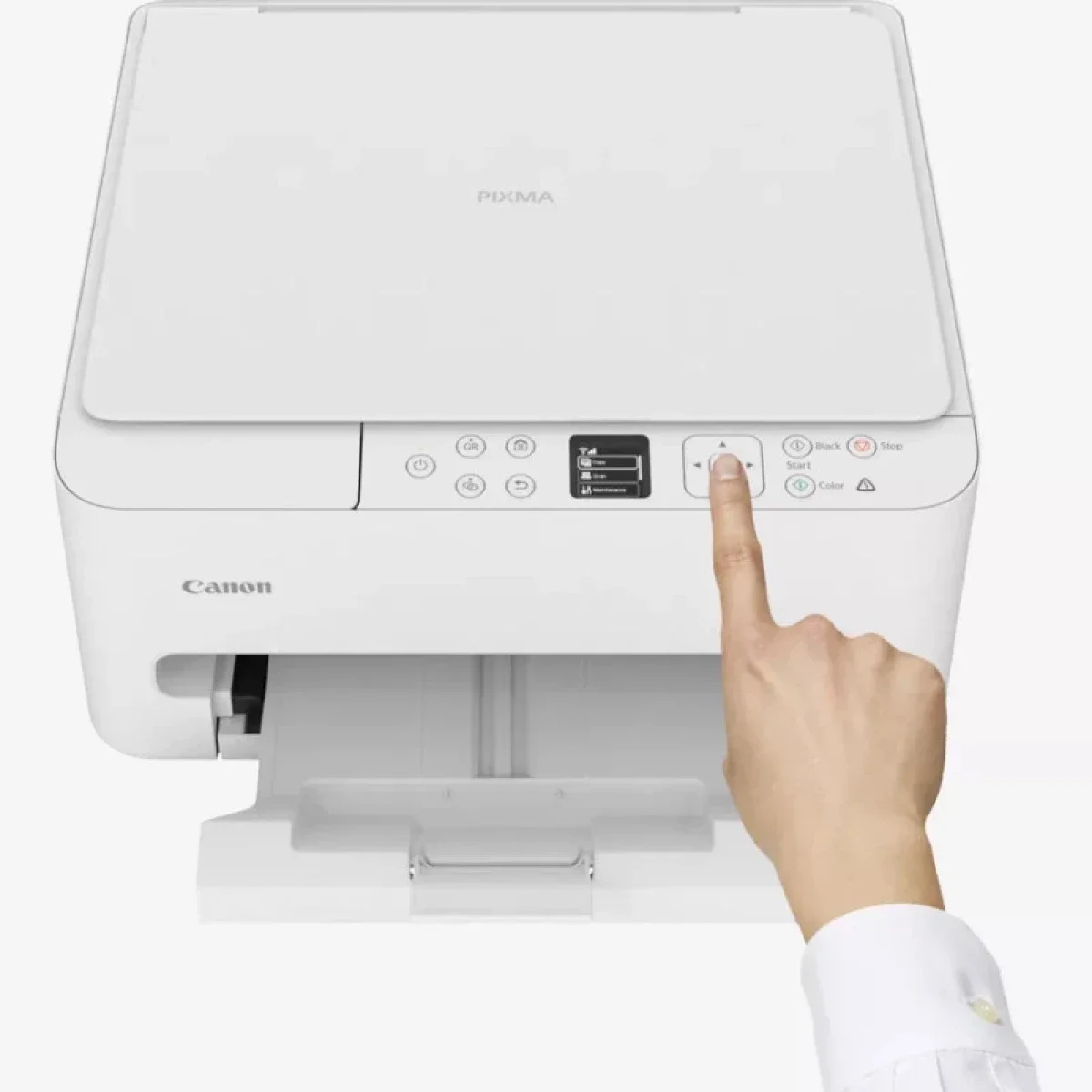 طابعة Canon PIXMA TS6540i نافثة للحبر ملونة لاسلكية 3 في 1 - أبيض - Thumbnail 4