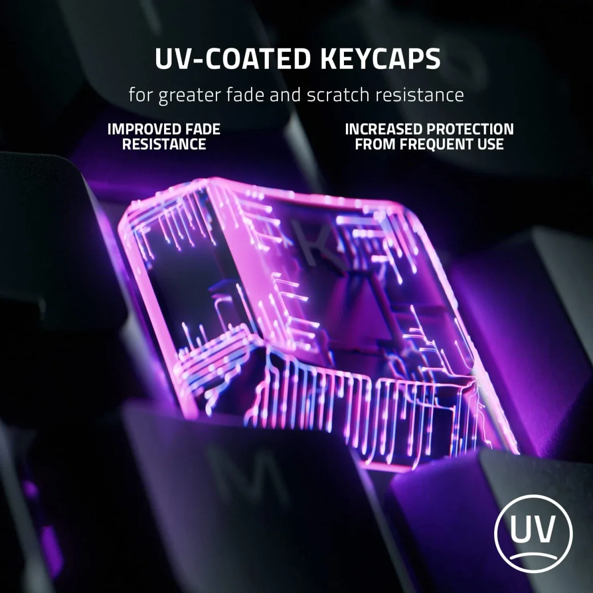 Razer Ornata V3 Low-Profile Mecha-Membrane Gaming Keyboard with 10-Zone RGB Lighting - Black - Thumbnail 4