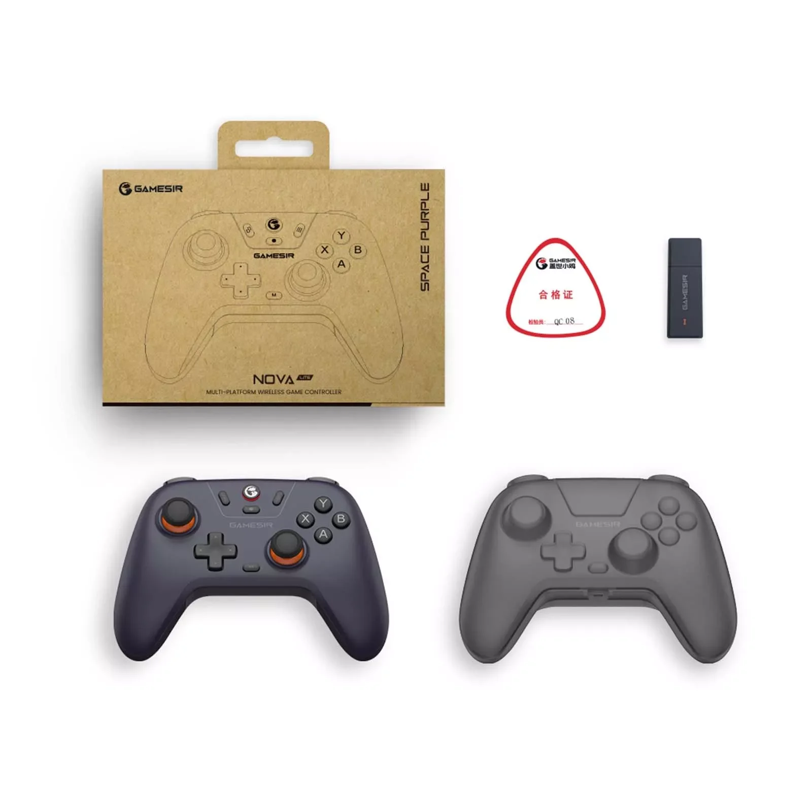 يد تحكم GameSir Nova Lite لاسلكية بلون بنفسجي فضائي - Image 5