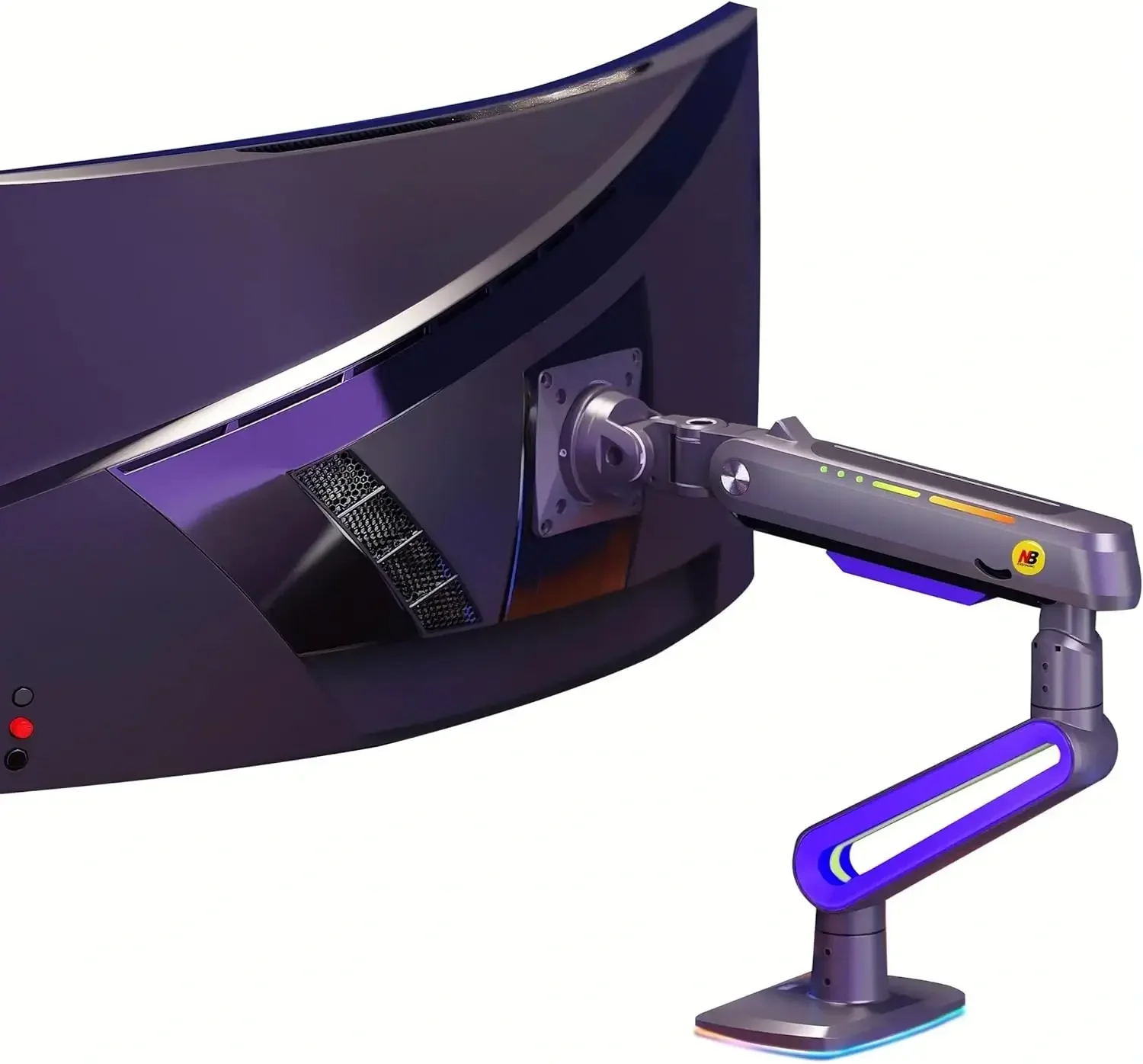 North Bayou G70 Gaming Monitor Arm Desk Mount for 22-inch to 60-inch Monitors with RGB - Thumbnail 4