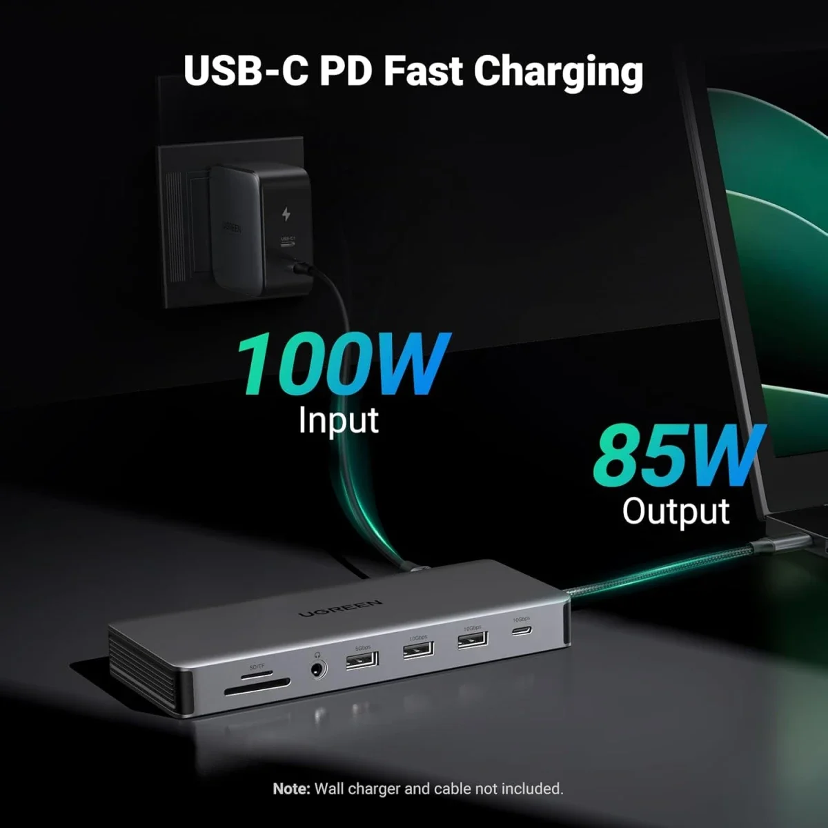 محطة إرساء لابتوب Ugreen USB-C 13 في 1 مع عرض ثلاثي 4K - Image 5