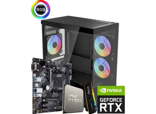 كمبيوتر ألعاب AMD Ryzen 7 5700X مع RTX 5060 Ti 8GB وذاكرة DDR4 16GB - Image 2