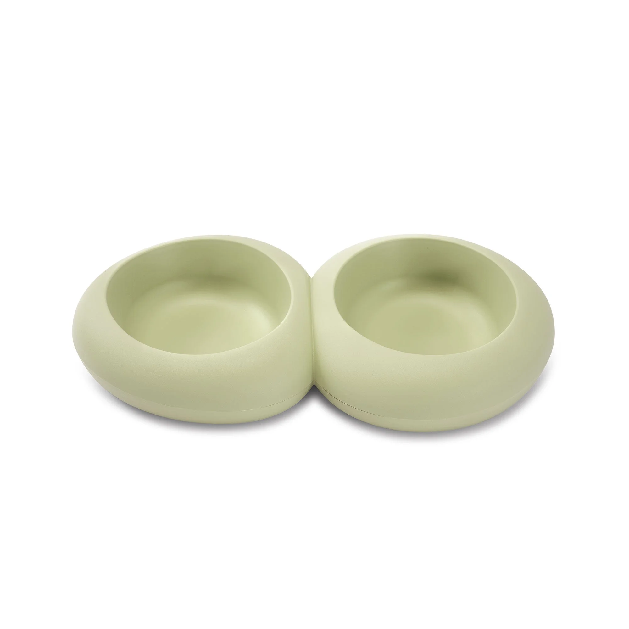 وعاء طعام وماء مزدوج Ferplast Ciottoli صغير أخضر 300+300 مل - Thumbnail 3
