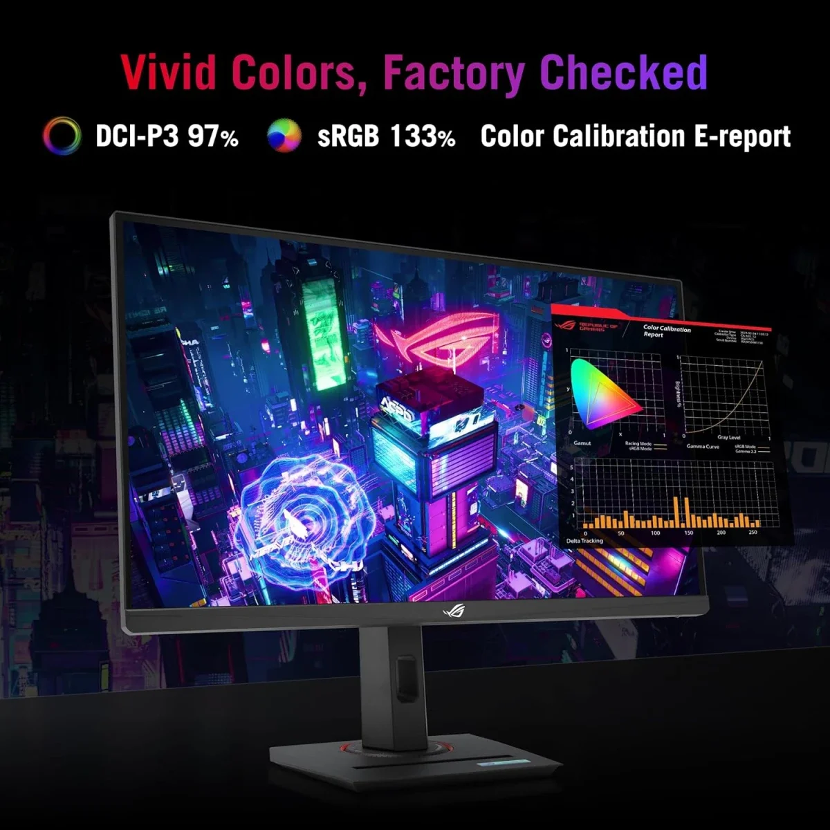 شاشة ألعاب Asus ROG Strix XG27ACS 27 إنش QHD Fast IPS بتردد 180 هرتز واستجابة 1 مللي ثانية، أبيض - Image 8
