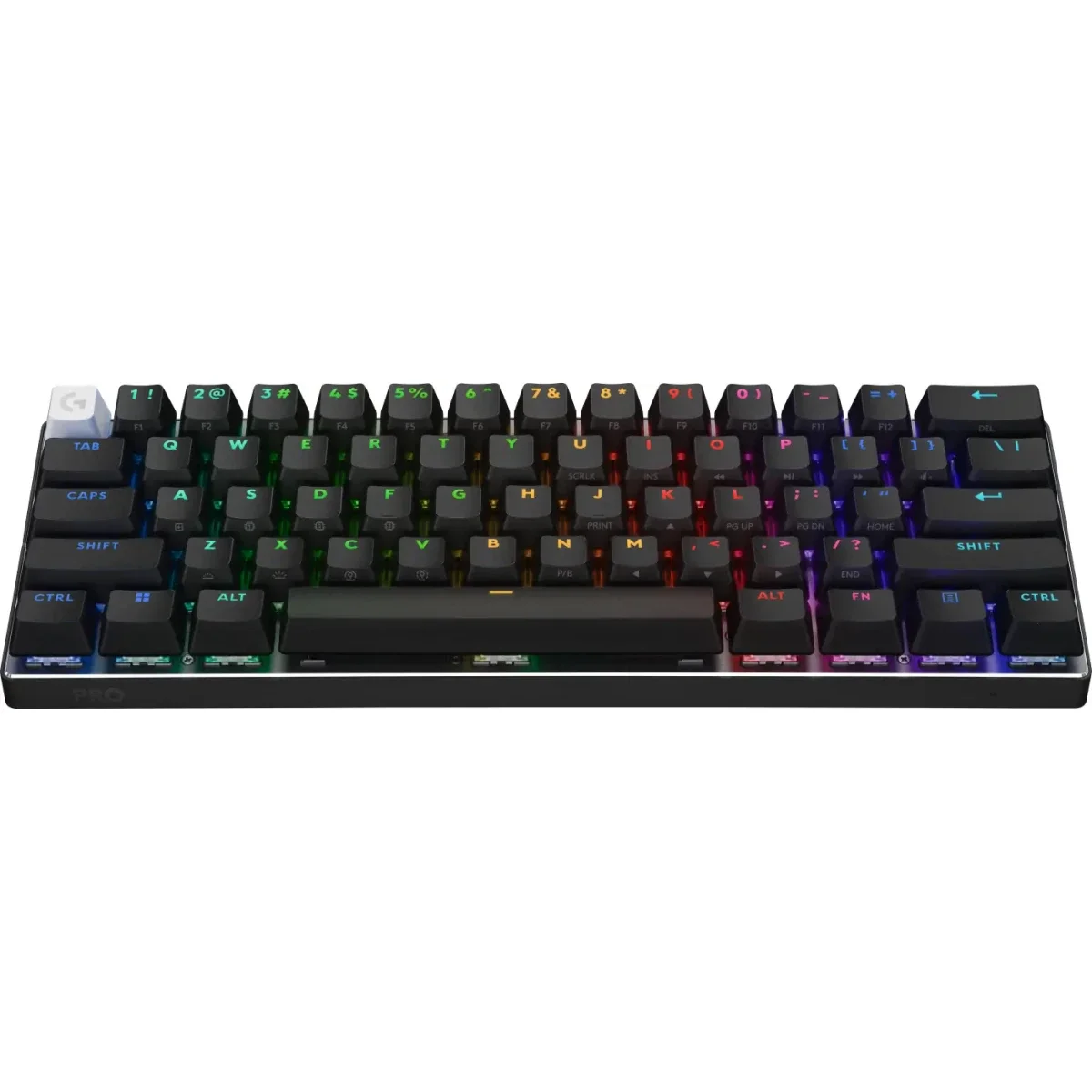 لوحة مفاتيح ألعاب Logitech G PRO X 60 LIGHTSPEED ميكانيكية لاسلكية 60% بمفاتيح GX البصرية اللمسية - أسود