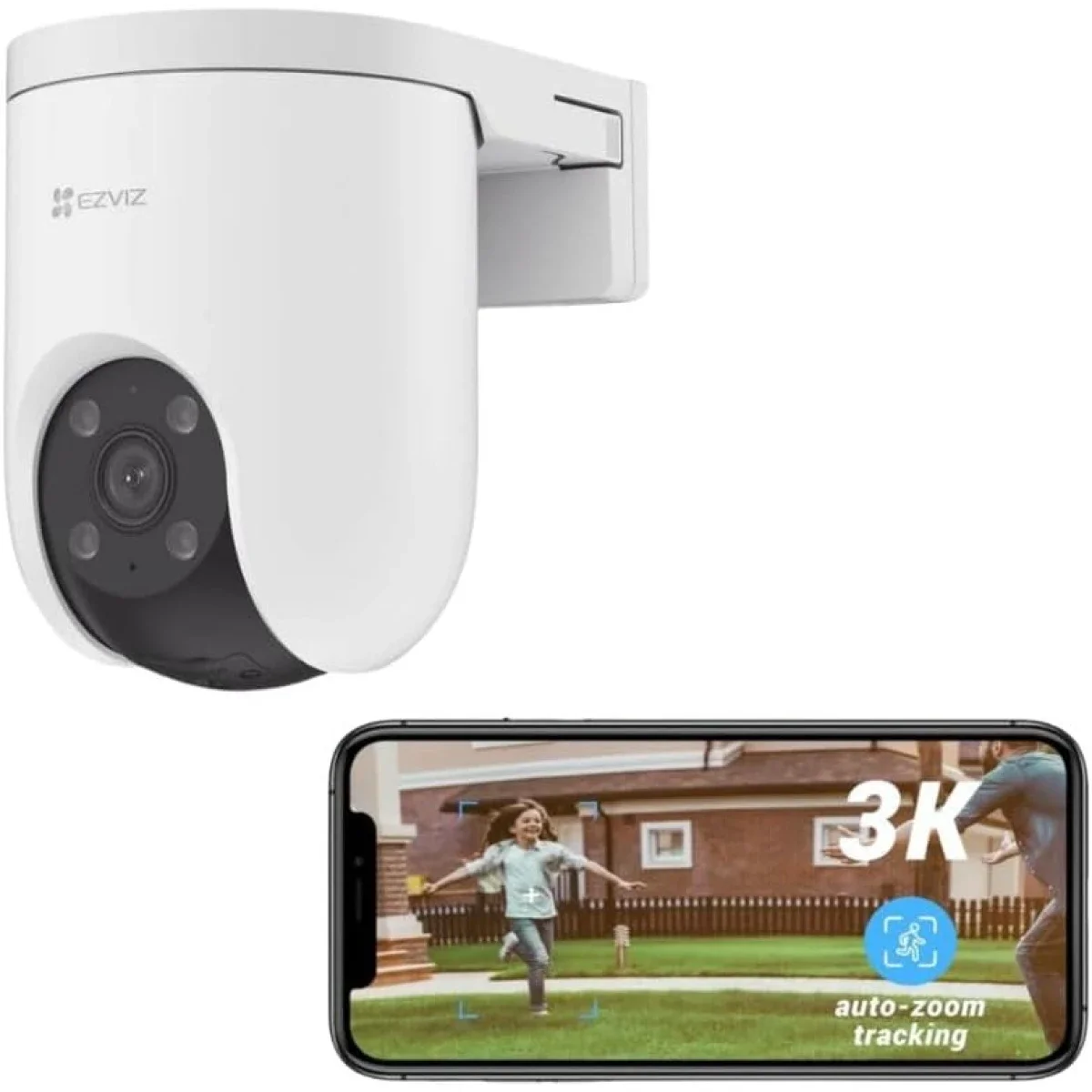 كاميرا مراقبه خارجيه Ezviz H8C Pro 3K 5MP واي فاي بتحريك افقي وعمودي