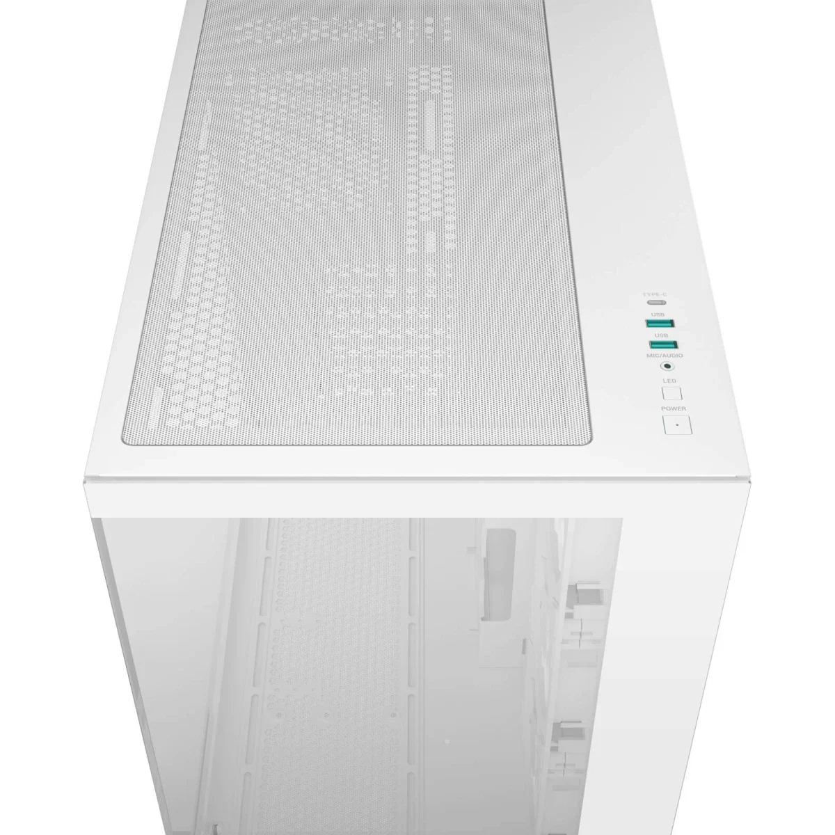 هيكل كمبيوتر DeepCool CG530 4F بانورامي ATX ميد تاور مع 4 مراوح مثبتة مسبقًا وتصميم ثنائي الحجرة، أبيض - Image 7