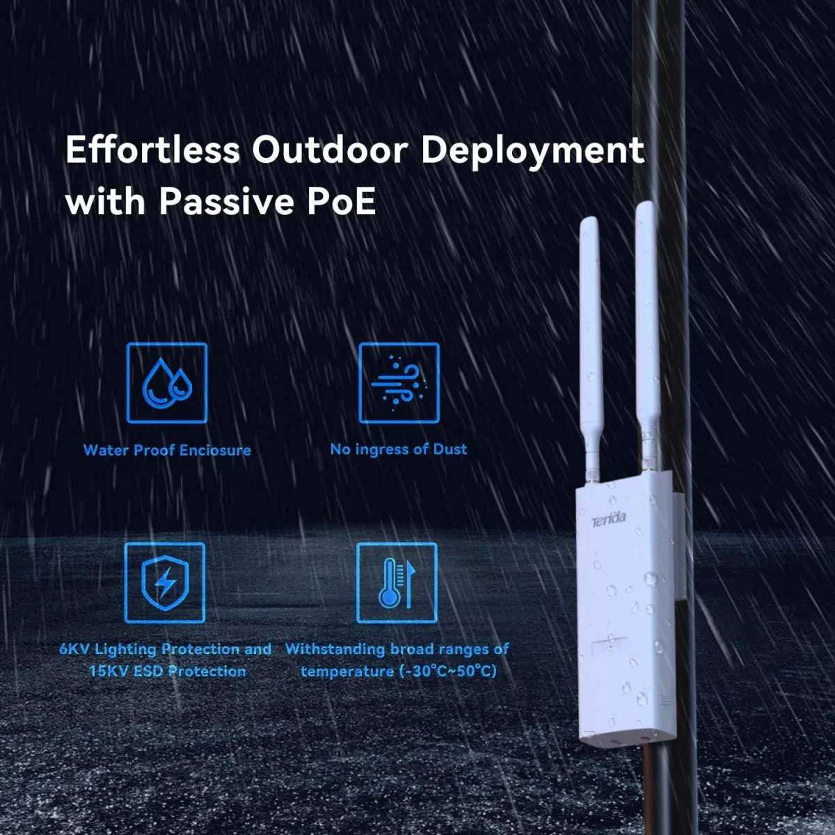 Tenda OAP1200 Indoor/Outdoor Dual-Band Access Point, 1167Mbps, 802.11ac Wave2 - Image 5