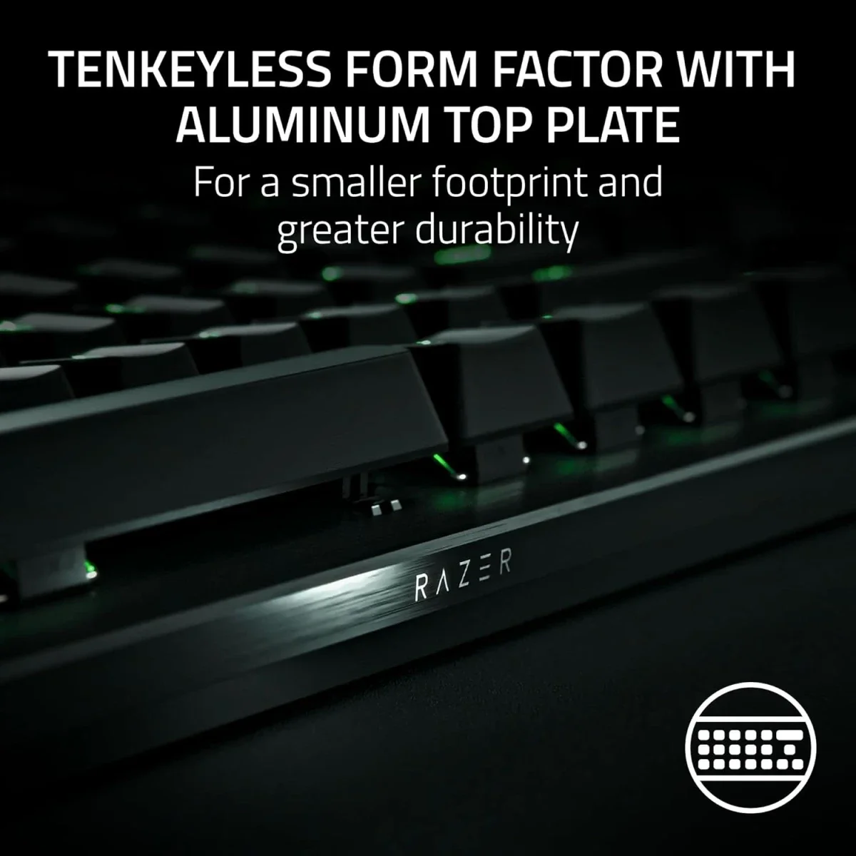 كيبورد ألعاب Razer Huntsman V3 Pro TKL بمفاتيح بصرية تناظرية - أبيض - Thumbnail 8
