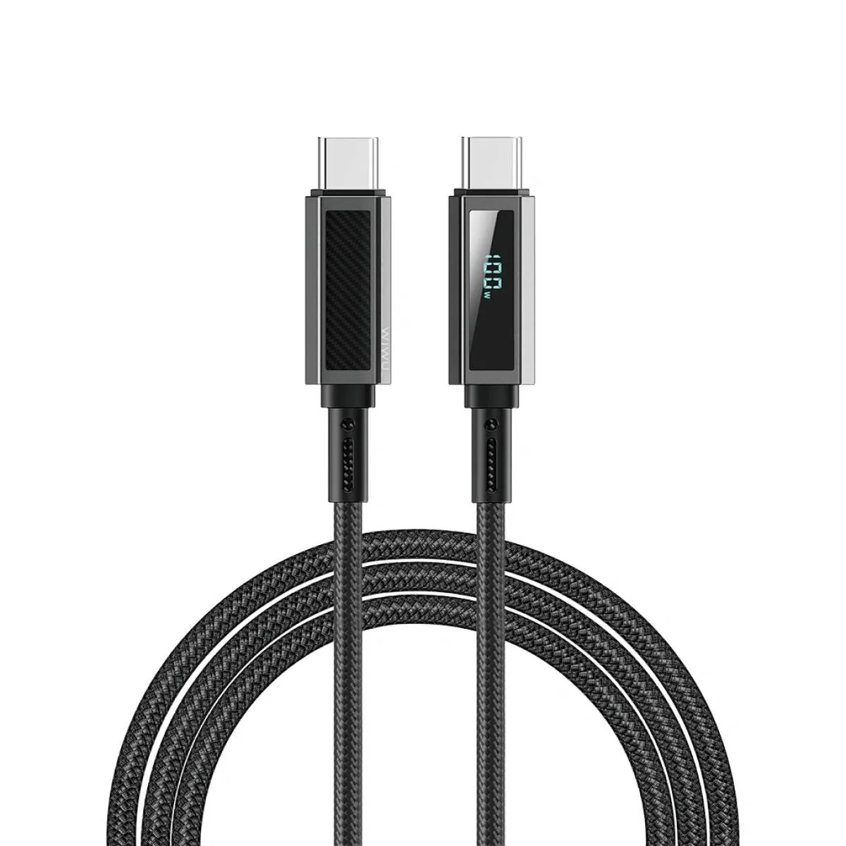 كيبل WIWU Wi-C079 Warriors Link من USB-C إلى USB-C شحن سريع PD 100W بطول 1.2 متر - أسود - Image 4
