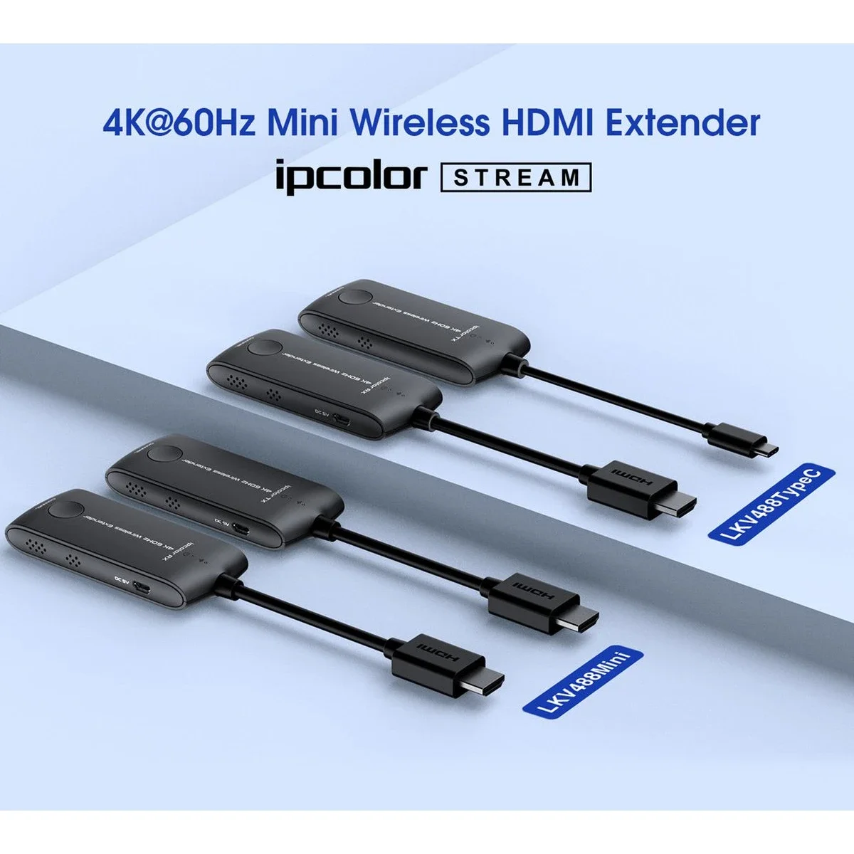 موسع HDMI لاسلكي Lenkeng LKV488TypeC بدقة 4K مع مرسل USB-C ومستقبل HDMI حتى 20 متر - Thumbnail 2