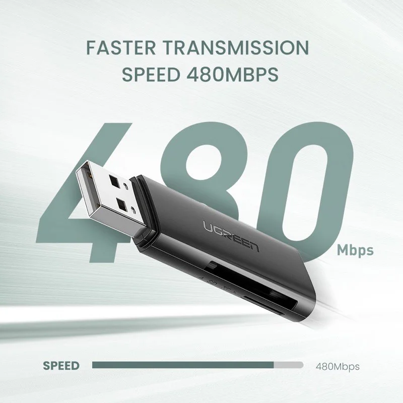 قارئ بطاقات ذاكرة Ugreen 60722 متعدد الوظائف USB 3.0 لبطاقات SD وMicroSD - Thumbnail 10