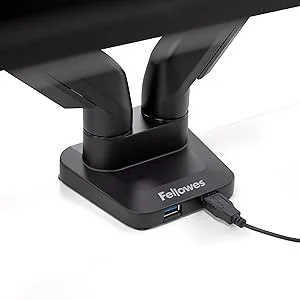 Fellowes Platinum Series Adjustable Dual Monitor Arm - White - Thumbnail 8