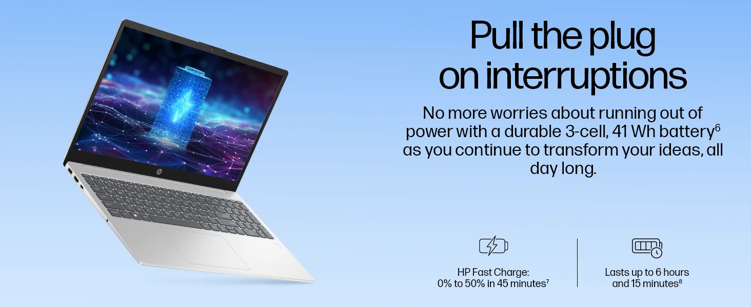 HP Laptop 15-fd1063ne 15.6-inch FHD Intel Core Ultra 5 125H 8GB RAM 512GB SSD Natural Silver - Image 14