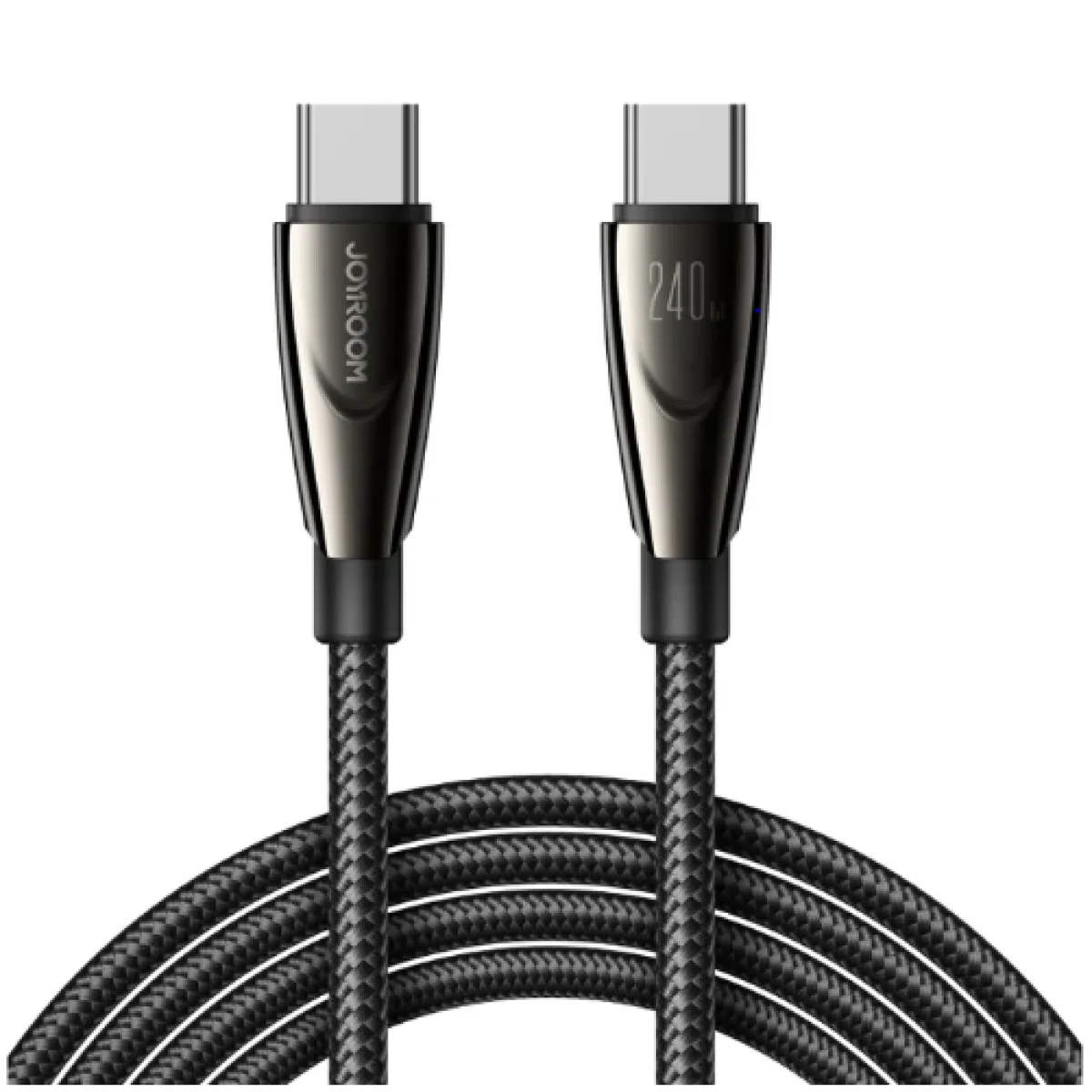 كابل شحن وبيانات JOYROOM USB-C إلى USB-C PD 240W بطول 1.2 متر أسود مع كفالة سنة - Image 2