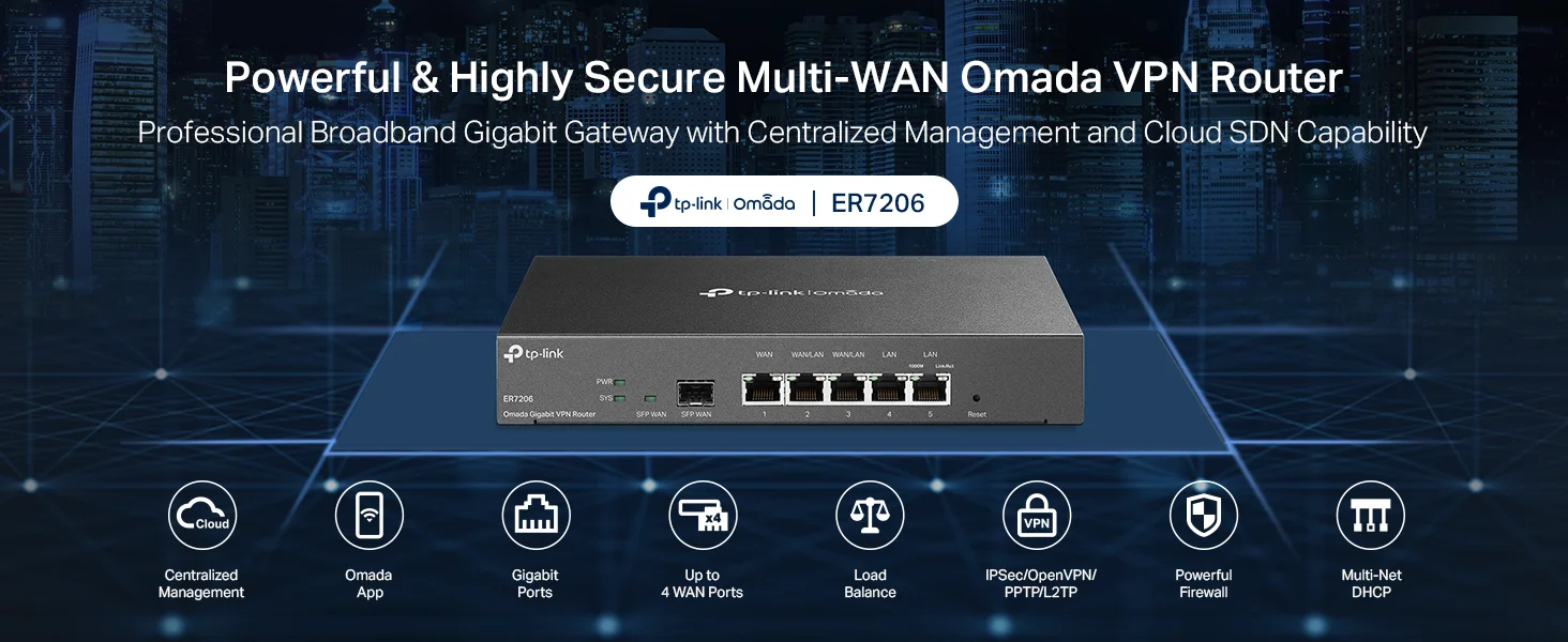 TP-LINK ER7206 Multi-WAN Professional Wired Gigabit VPN Router - Image 7