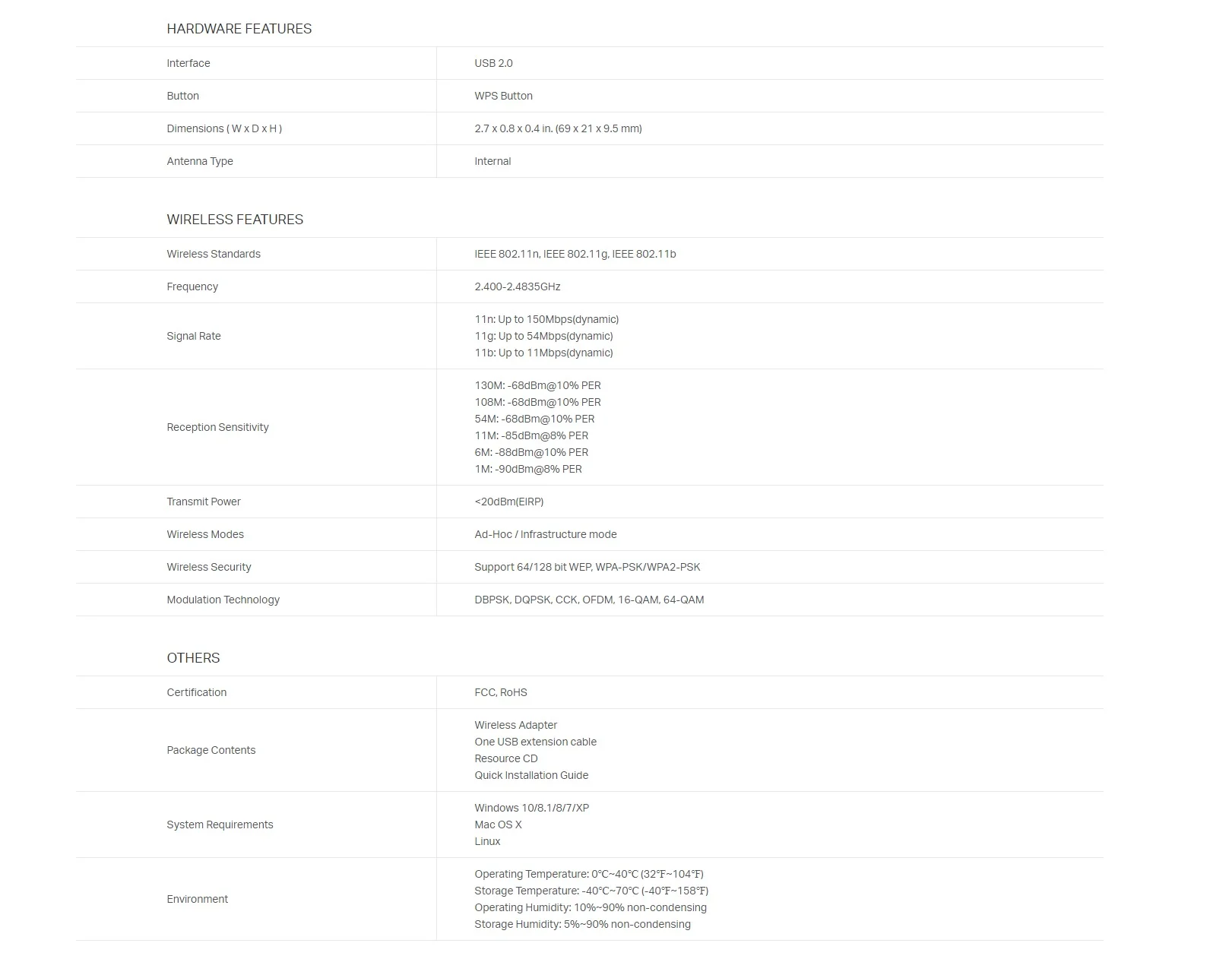 محول USB لاسلكي TP-LINK TL-WN727N بسرعة 150Mbps - Thumbnail 2