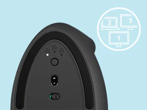 Logitech Lift Vertical Ergonomic Wireless Mouse, Graphite, 4 Buttons - Thumbnail 15