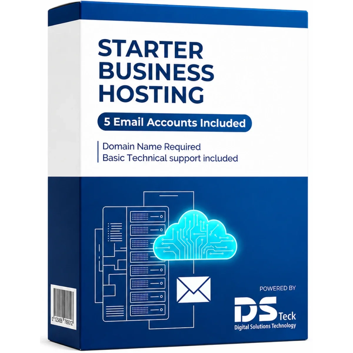 DSTeck S1000 Starter Business Web Hosting – 1GB Storage, 5 Emails & Free Domain, 1 Year