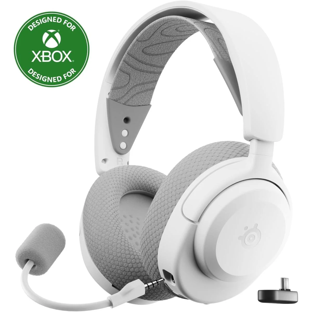 سماعة ألعاب SteelSeries Arctis Nova 3X Wireless لاسلكية بتقنية 2.4GHz وBluetooth وبطارية حتى 40 ساعة، أبيض - Thumbnail 2