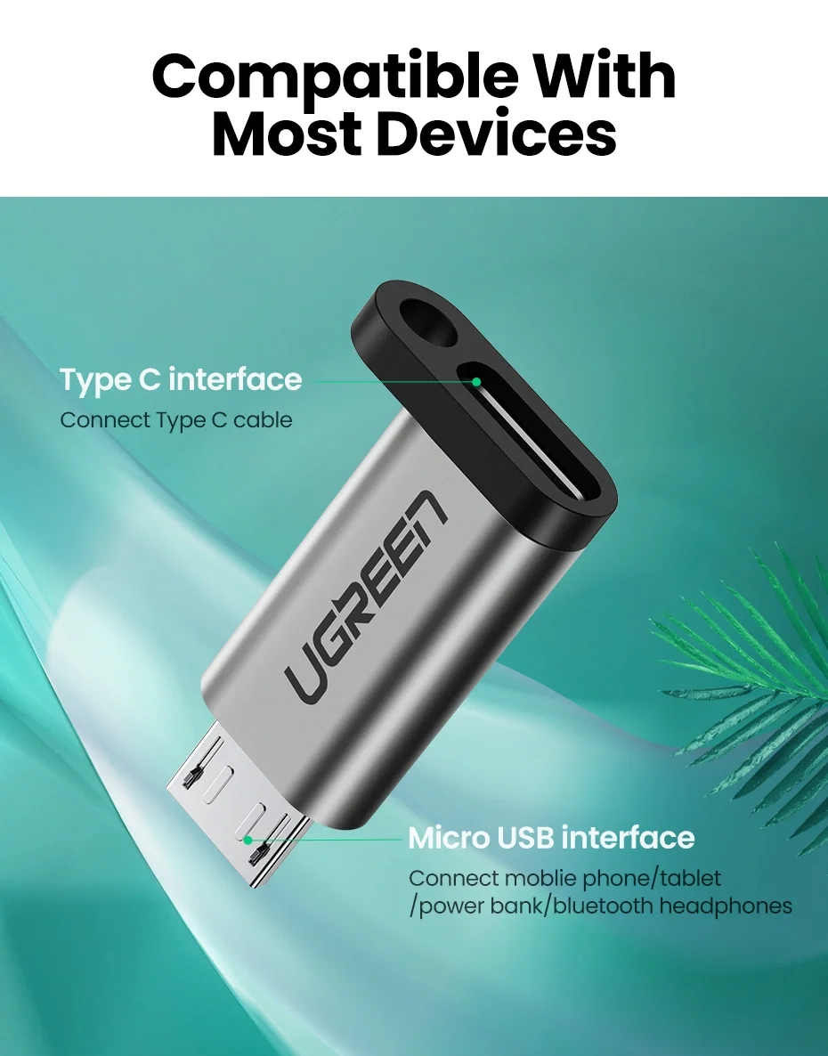 Ugreen 50590 Micro USB to USB Type-C Adapter - Thumbnail 3