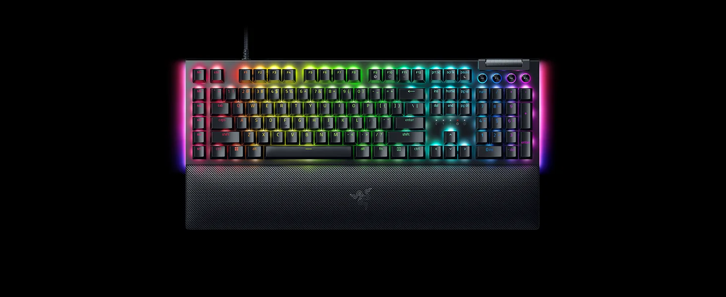 كيبورد ألعاب Razer BlackWidow V4 ميكانيكي بمفاتيح صفراء - أسود - Thumbnail 16