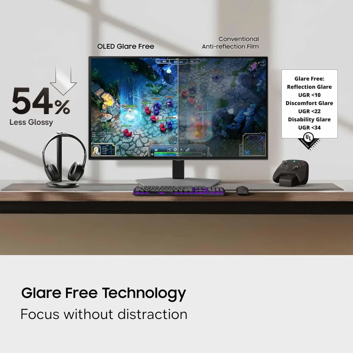 Samsung S27HG802SM Odyssey OLED G8 27-Inch 4K QD-OLED 240Hz Gaming Monitor - Silver - Image 9