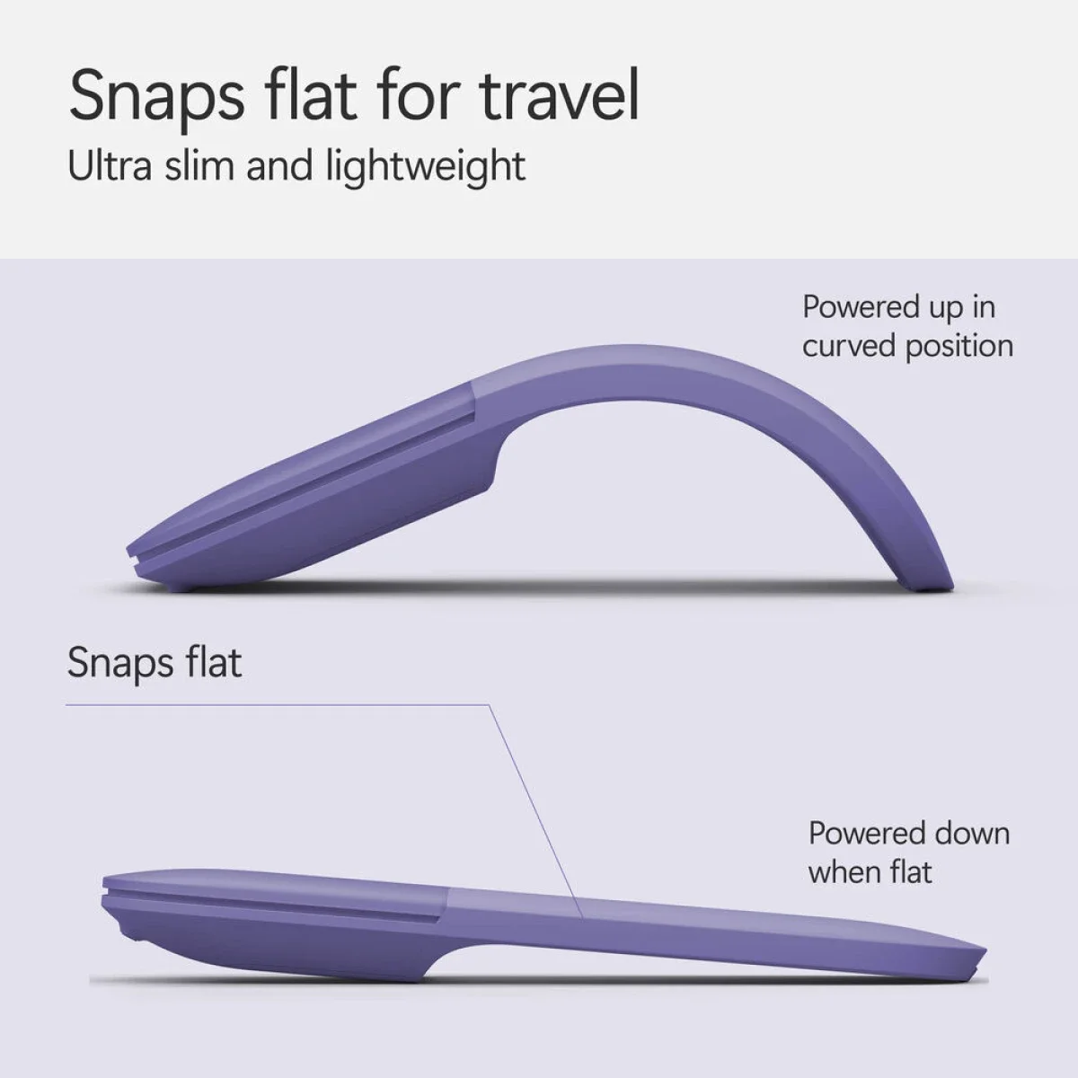 ماوس لاسلكي Microsoft Surface Arc Mouse بلوتوث بنفسجي EP2-38231 - Image 4