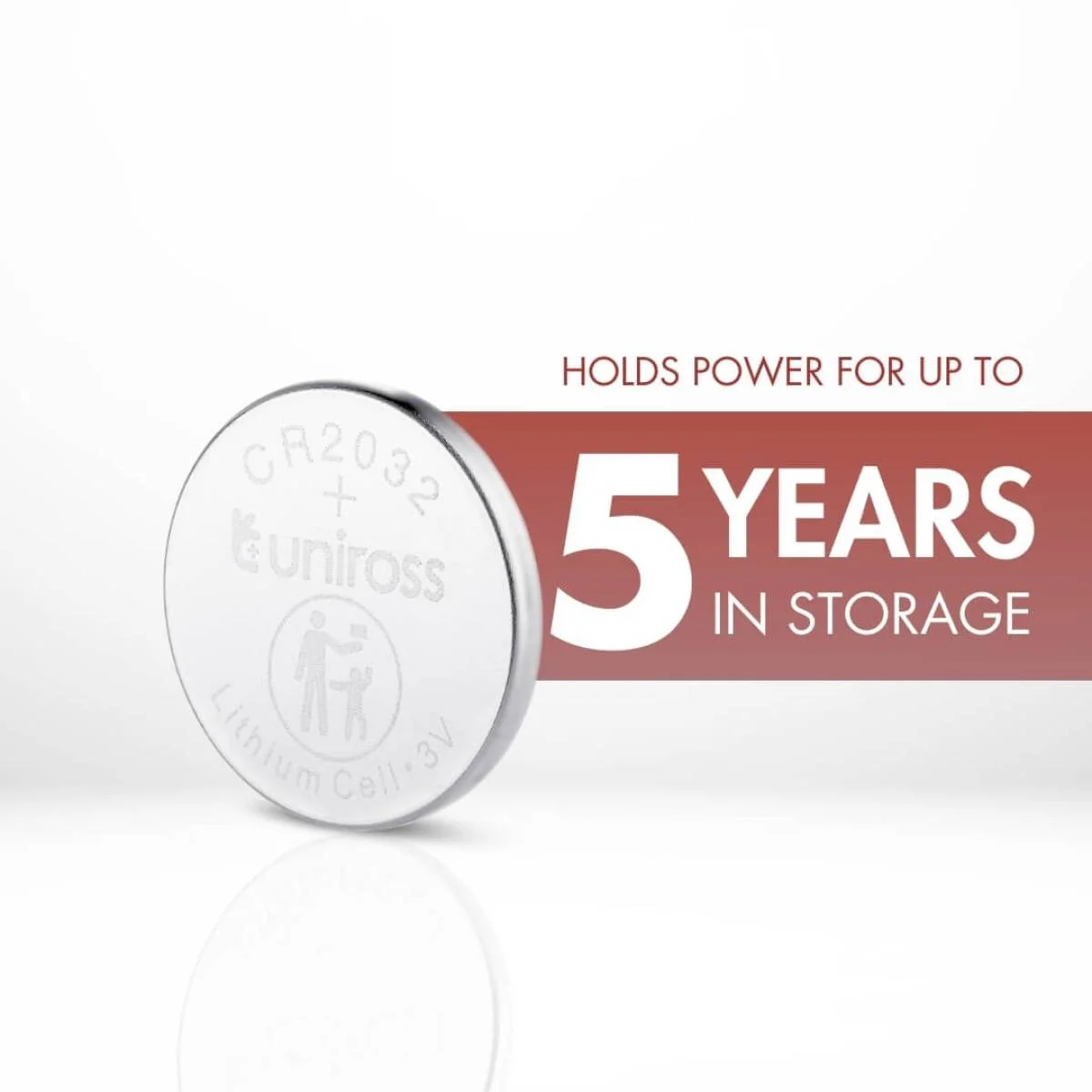 Uniross CR2032 3V Lithium Coin Cell Battery, 1-Piece - Thumbnail 3