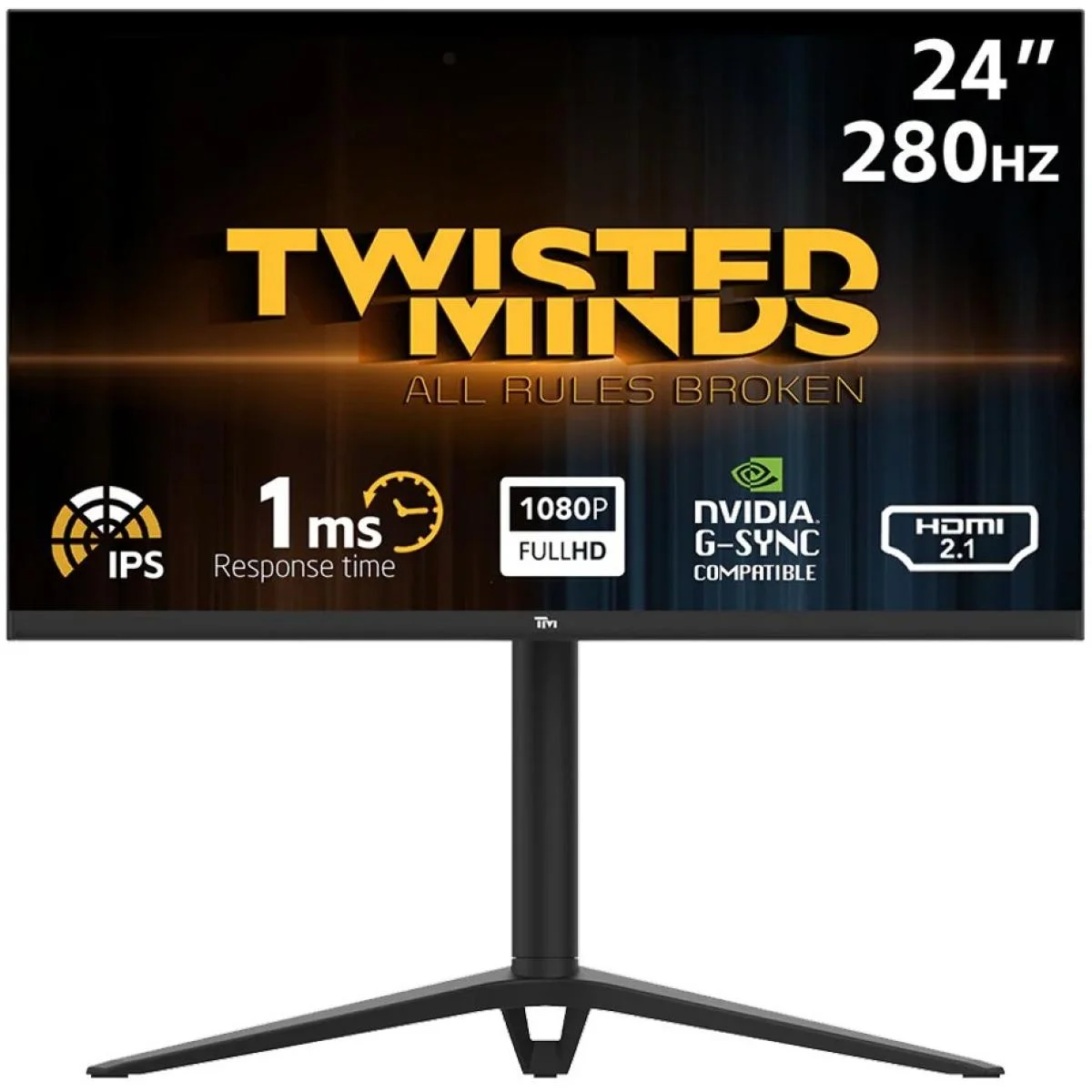 شاشة ألعاب Twisted Minds TM24FHD280IPS مقاس 24.5 إنش FHD Fast IPS بتردد 280 هرتز واستجابة 1 مللي ثانية