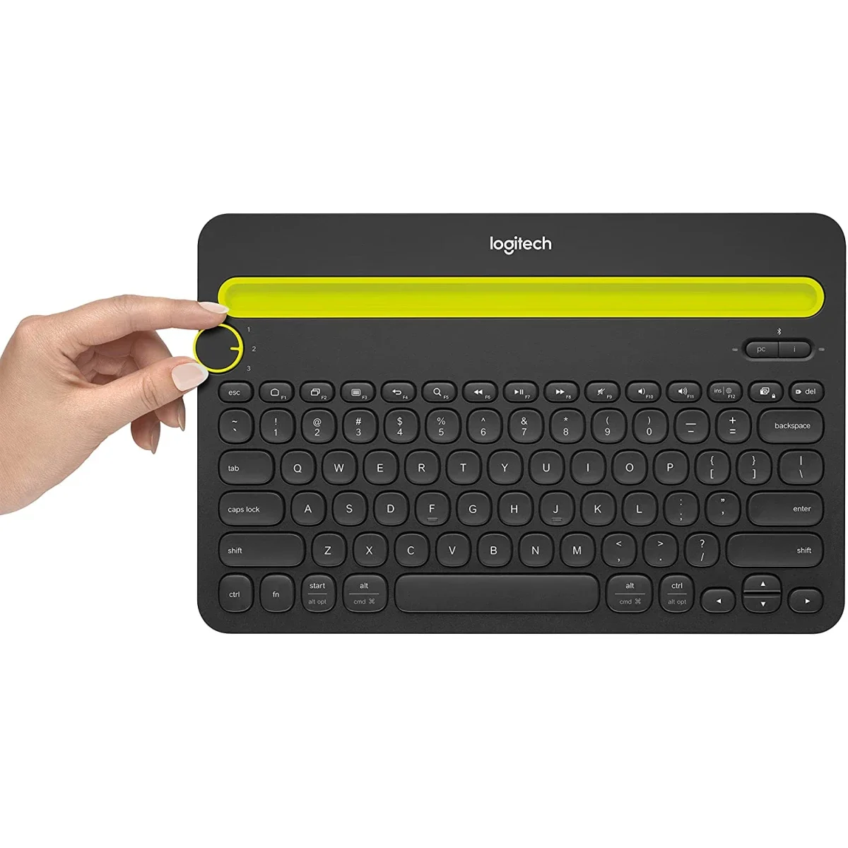 Logitech K480 Bluetooth Multi-Device Keyboard for Computers, Tablets & Smartphones - English Only - Thumbnail 3