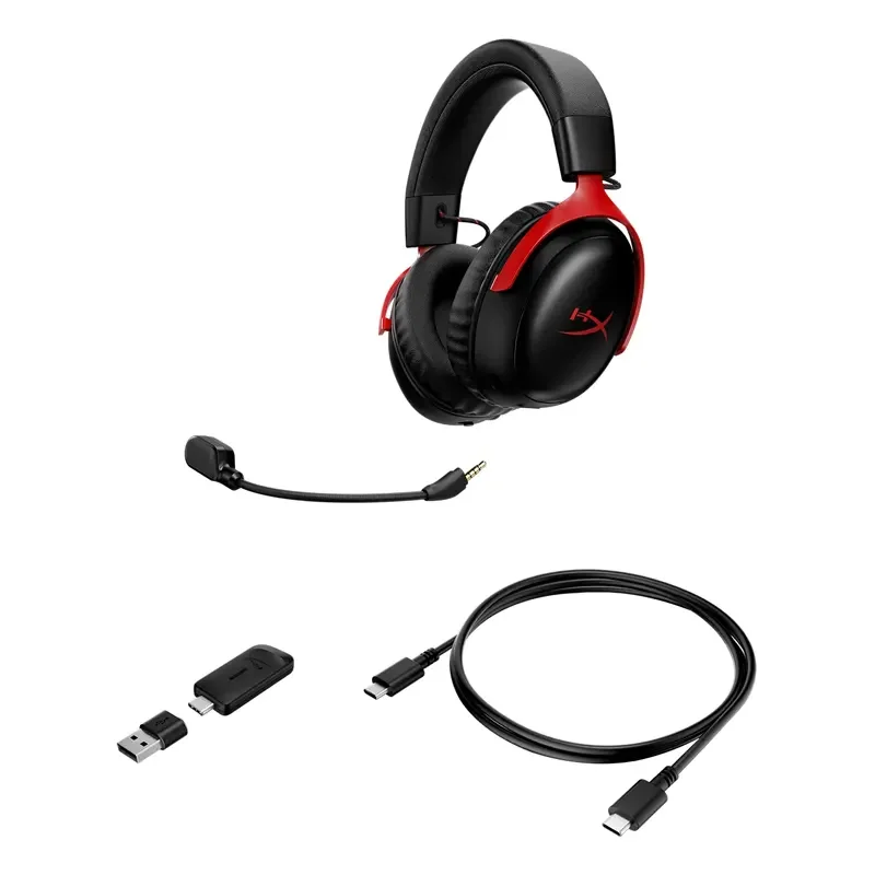 Hyper X Cloud III S Wireless Gaming Headset, Red (A59Z0AA) - Thumbnail 7