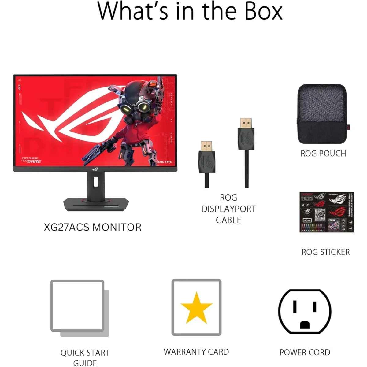 شاشة ألعاب Asus ROG Strix XG27ACS 27 إنش QHD Fast IPS بتردد 180 هرتز واستجابة 1 مللي ثانية، أبيض - Image 3