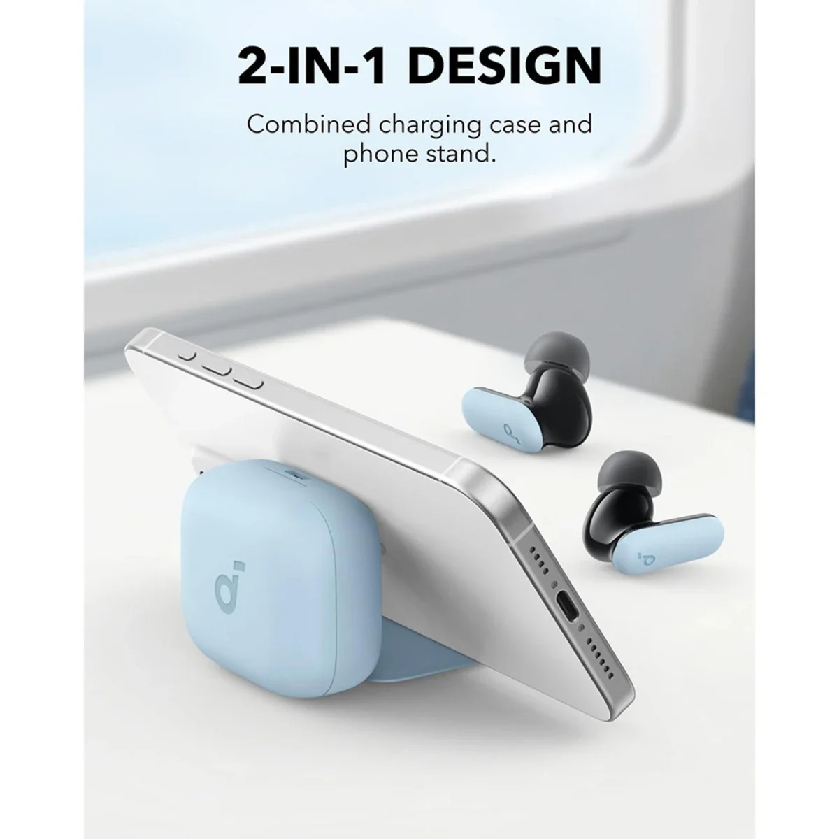 سماعات أذن لاسلكية Anker Soundcore R50i NC بإلغاء الضوضاء، أزرق - Thumbnail 2
