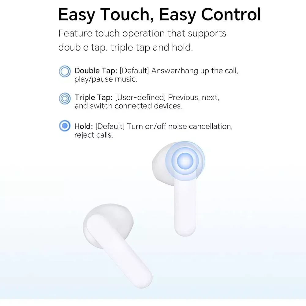 HONOR Choice X7e Earbuds with Active Noise Cancelling, White, ORF-ME00 - Thumbnail 4