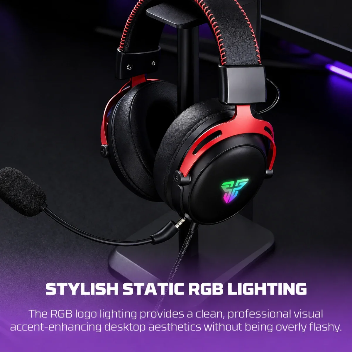 سماعة رأس ألعاب Fantech سلكية USB-A بإضاءة RGB CRUZE 7.1 HG31 - Thumbnail 5