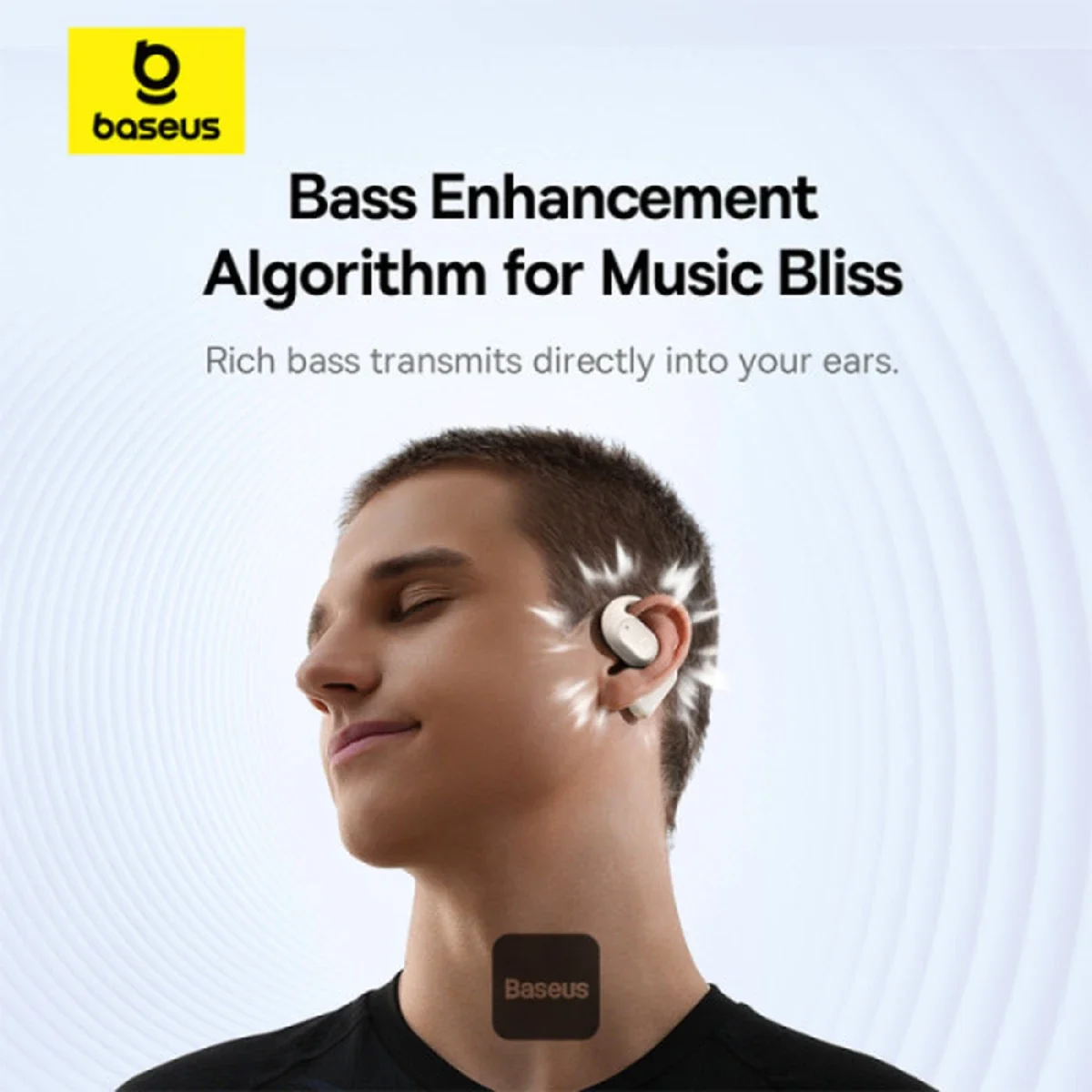 Baseus Eli 10i Fit Open-Ear TWS Earbuds Bluetooth 5.4, 16.2mm Drivers, 45H Battery, Stellar White - Thumbnail 4