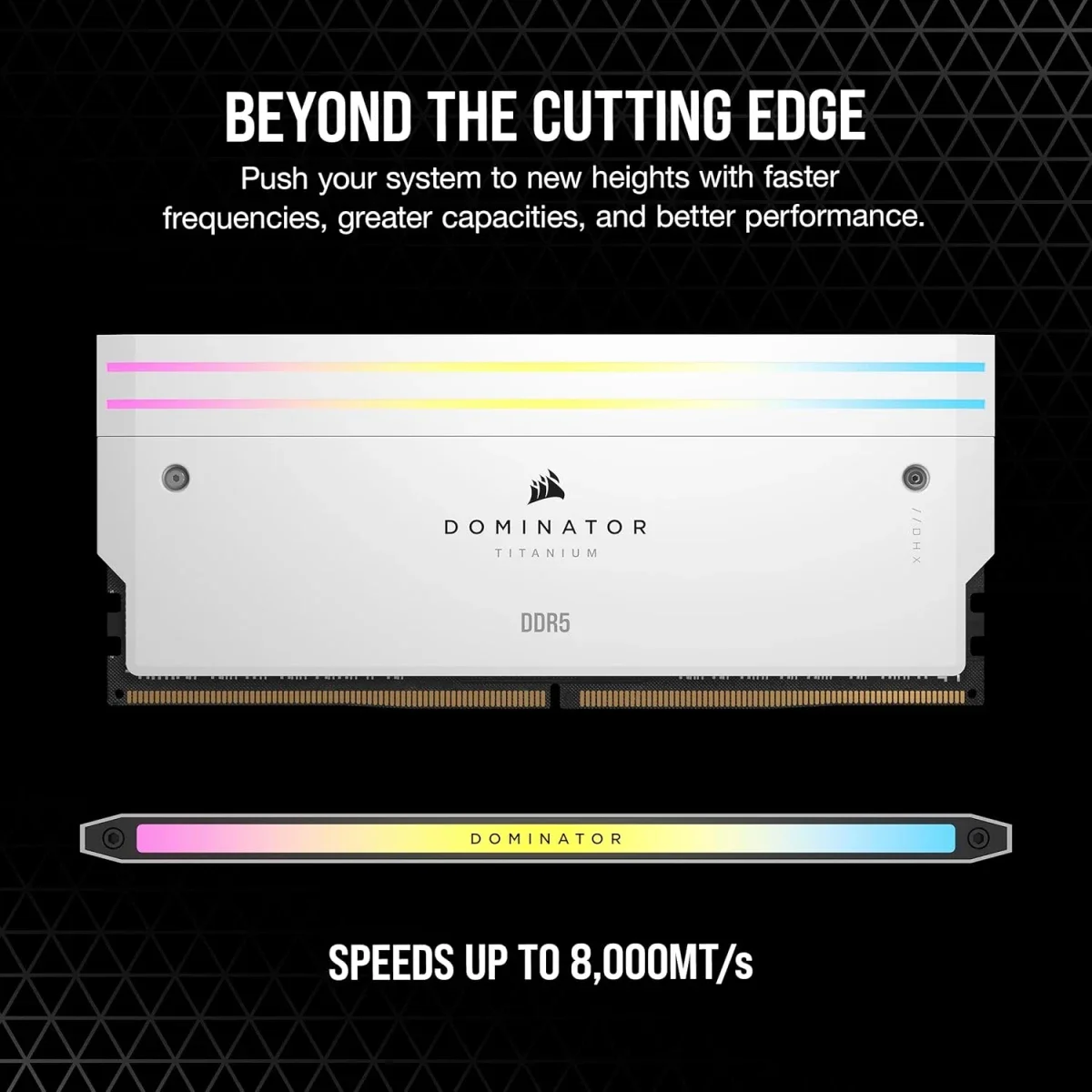 Corsair Dominator Titanium RGB 32GB (2 x 16GB) DDR5 6000 Desktop Memory White - Image 3