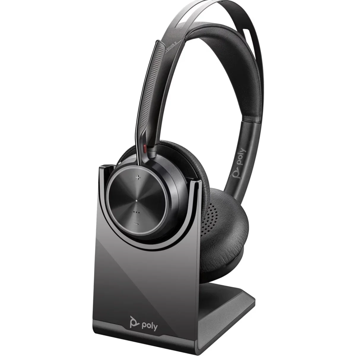 Poly Voyager Focus 2 Microsoft Teams Certified USB-C Bluetooth ANC Headset with Charging Stand