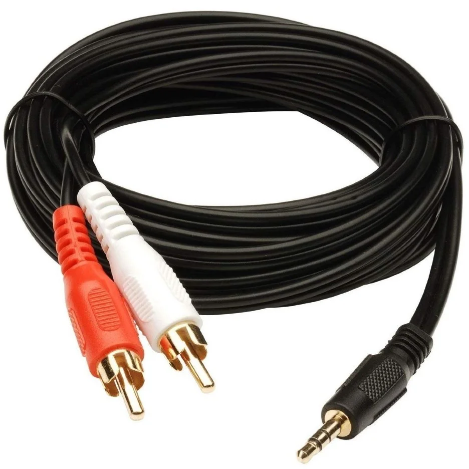كيبل صوت HAING HI-0150-ARC ستيريو من 3.5 مم ذكر إلى 2 RCA AV ذكر، 1.5 متر