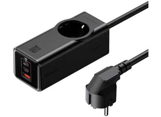 Mcdodo CH-4620 EU 70W GaN Power Strip with 2 USB-C, USB-A and AC Socket - Black - Image 4