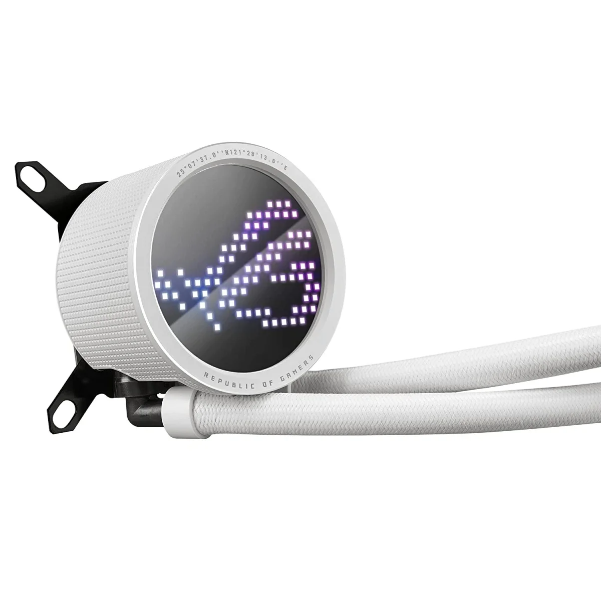 Asus ROG Ryuo III 240 ARGB AIO Liquid Cooler with Anime Matrix LED Display - White - Image 3