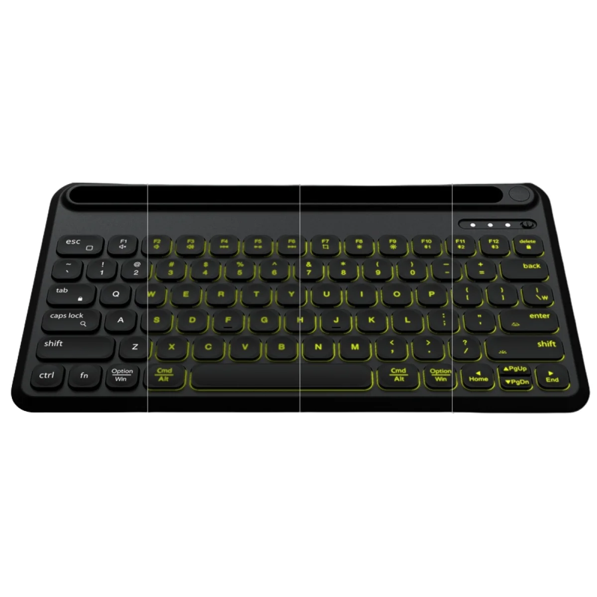 كيبورد ABKONCORE TOS250 لاسلكي Bluetooth 5.1 بإضاءة RGB ومفاتيح ممبرين، 78 مفتاح
