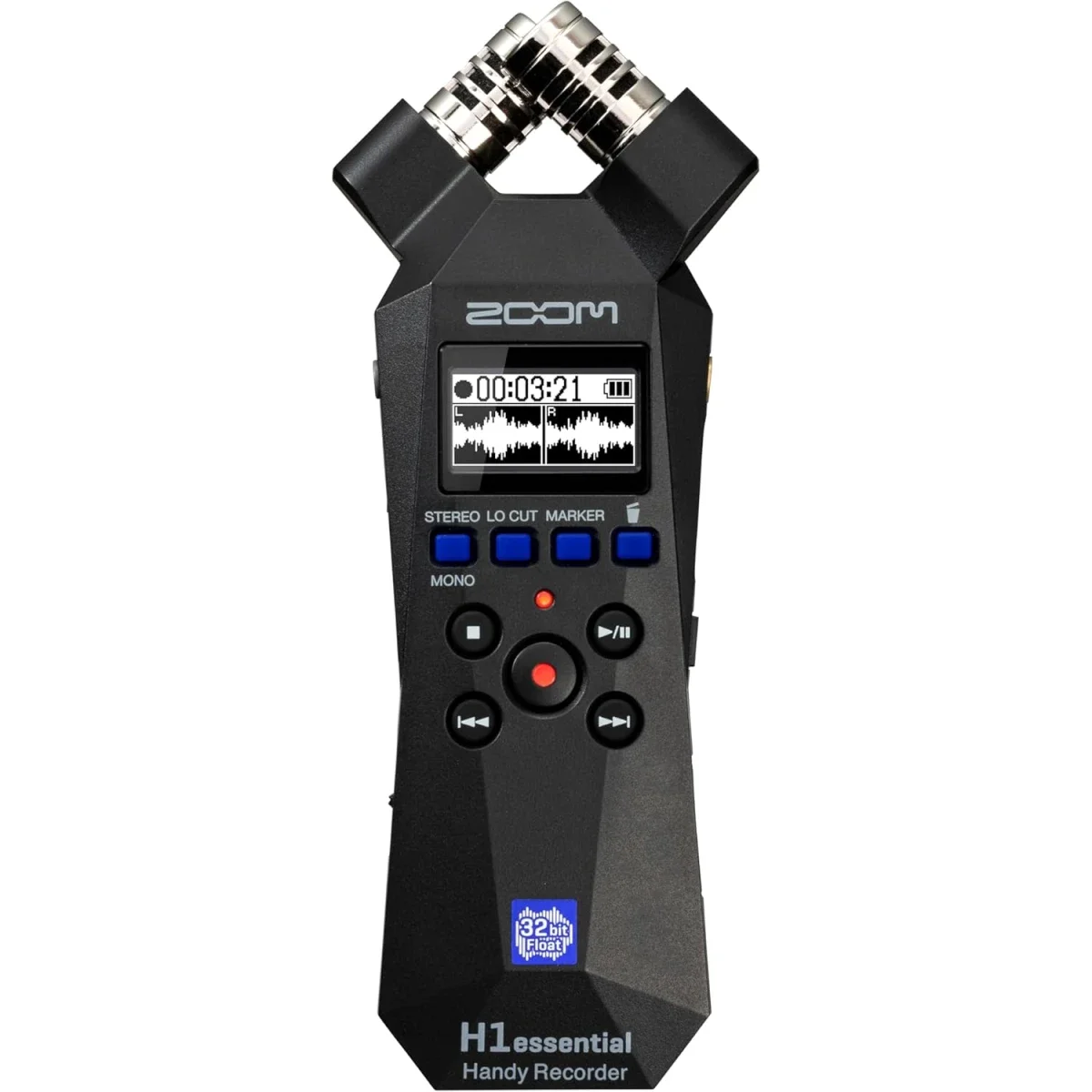 مسجل صوت محمول ستيريو Zoom H1 Essential بتسجيل 32-Bit Float