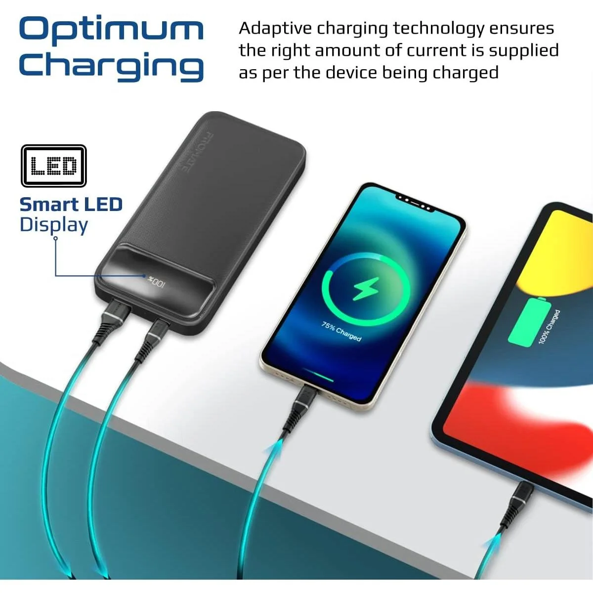 باور بانك Promate Torq-10 بسعة 10000mAh نحيف جدًا مع USB-C PD 20W أسود - Image 6