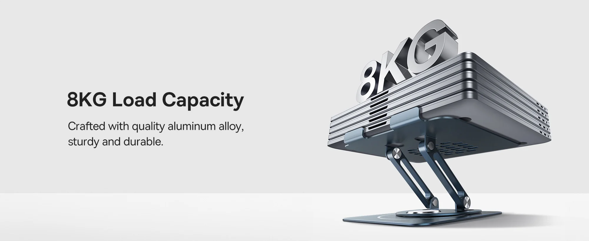 Baseus Foldable 360° Rotating Laptop & Tablet Stand, Three-Fold Version, Grey - Thumbnail 10
