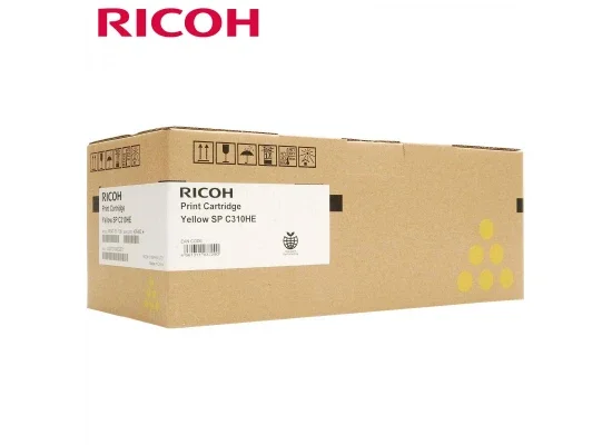 خرطوشة تونر ليزر Ricoh 407639 Type SPC310HA أصلية باللون الأصفر - Image 2