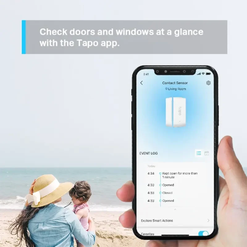 حساس أبواب وشبابيك ذكي TP-LINK Tapo T110 - Thumbnail 3
