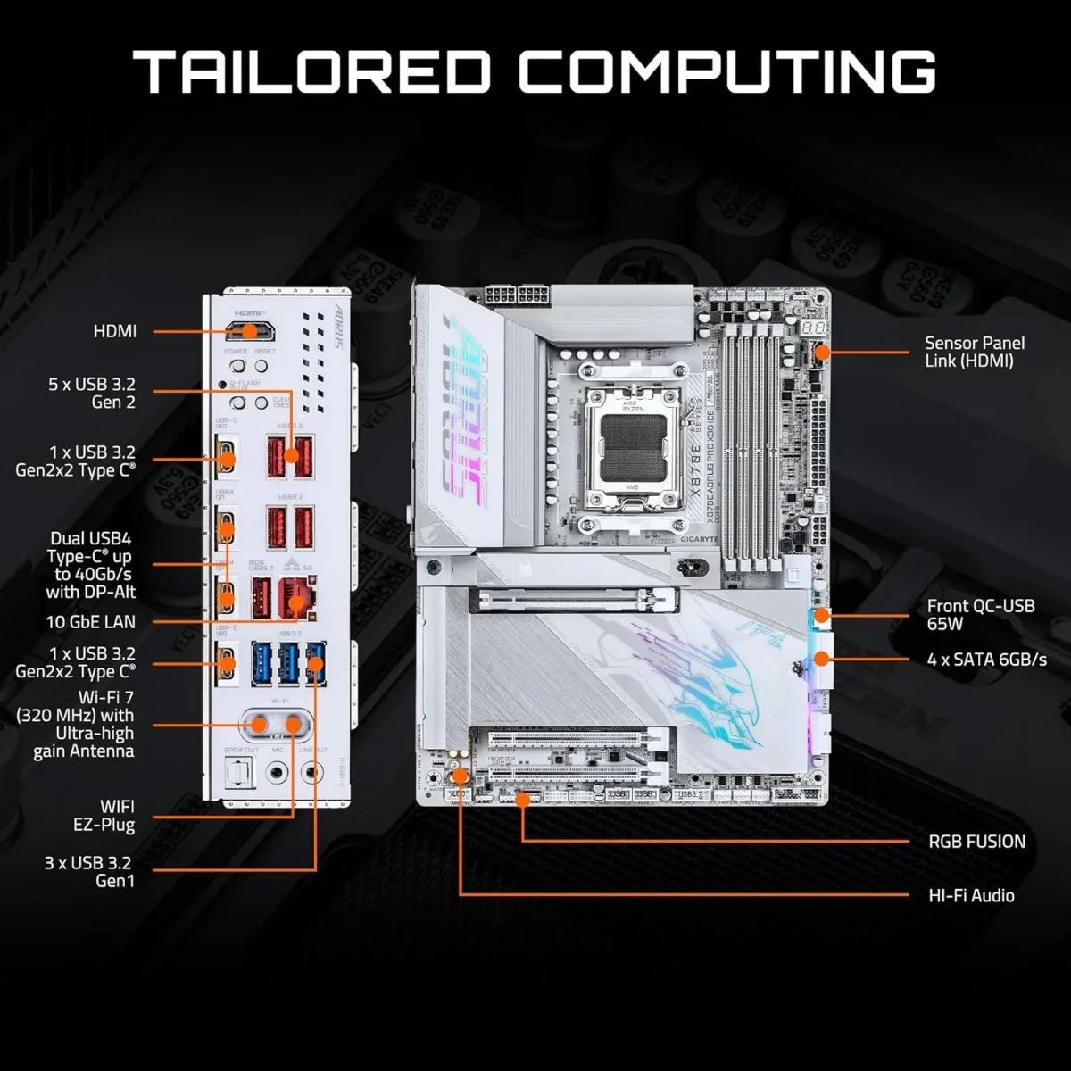 لوحة أم GIGABYTE X870E AORUS PRO X3D ICE ATX AM5 - Image 3